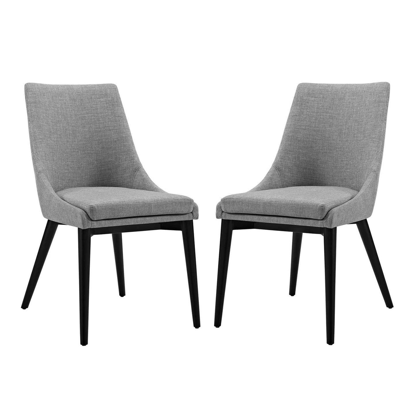 home office desk chairs | CasaFoyer Viscount Side Chair Set of 2 | Elegant Design | Padded Seat | Polyester Fabric | Black Legs | Ideal for Modern Spaces | casafoyer.myshopify.com