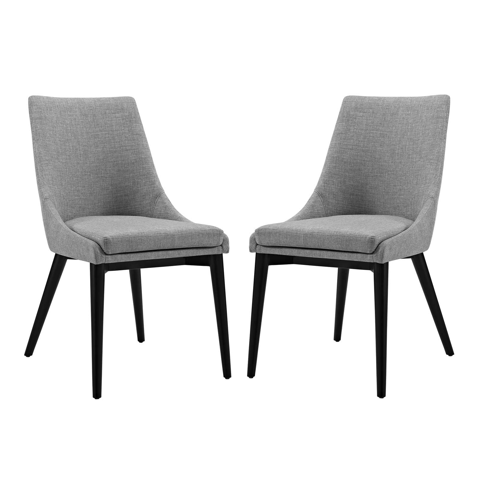 home office desk chairs | CasaFoyer Viscount Side Chair Set of 2 | Elegant Design | Padded Seat | Polyester Fabric | Black Legs | Ideal for Modern Spaces | casafoyer.myshopify.com