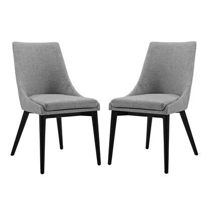 home office desk chairs | CasaFoyer Viscount Side Chair Set of 2 | Elegant Design | Padded Seat | Polyester Fabric | Black Legs | Ideal for Modern Spaces | casafoyer.myshopify.com