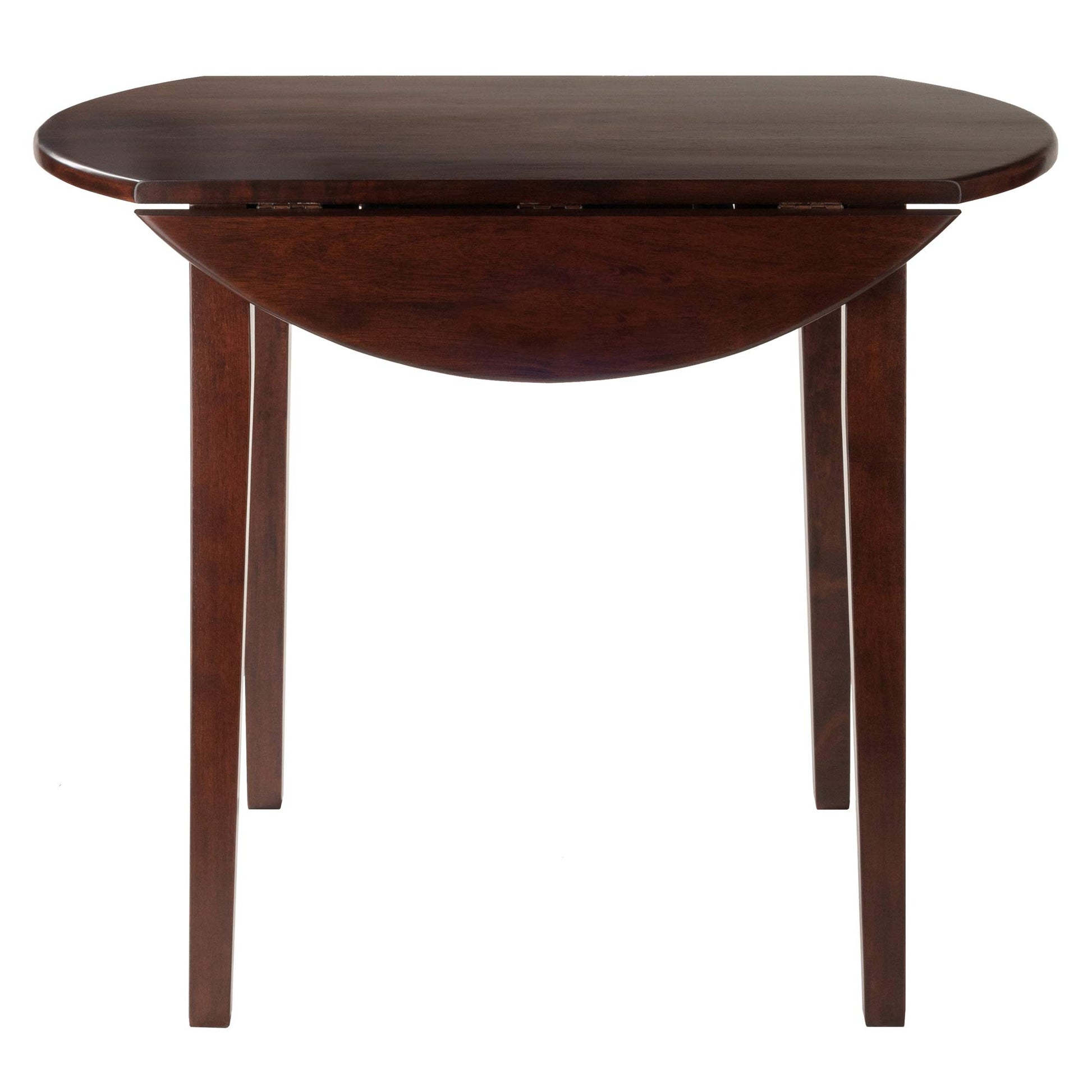 childrens table and chair sets | CasaFoyer Clayton Round Drop Leaf Table Set | 3-Piece Furniture | Solid Wood Table | 2 High-Back Chairs | Versatile & Stylish | Perfect for Dining, Kitchen, or Workspace | Easy to Clean Espresso Faux Leather | Stable Solid Wood Frame | Rich Walnut Finish | casafoyer.myshopify.com