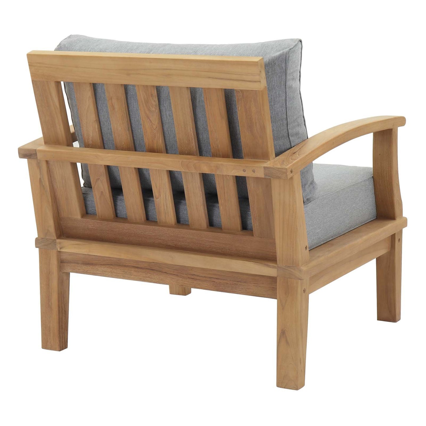 Chair | Marina Teak Wood Outdoor Patio Arm Chair | Luxury Seating for Outdoors | Durable Teak Construction | All-Weather Cushions | Assembly Required | casafoyer.myshopify.com