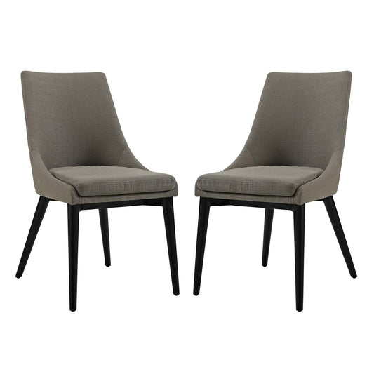 home office desk chairs | CasaFoyer Elegant Viscount Side Chair Set | Premium Polyester Fabric | Foam Padding | Tapered Wood Legs | Contemporary Design | Set of 2 | casafoyer.myshopify.com