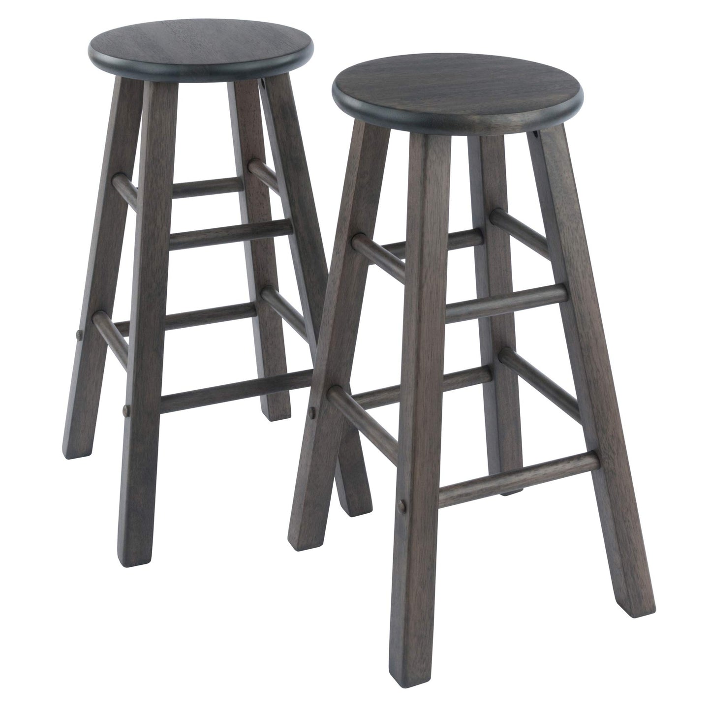 STOOL_SEATING | CasaFoyer  Wood Element Counter Stool Set | Oyster Gray | 2-Pc Set | Solid Wood | 220lbs Weight Capacity | Stable & Stylish | Multiple Finishes | casafoyer.myshopify.com