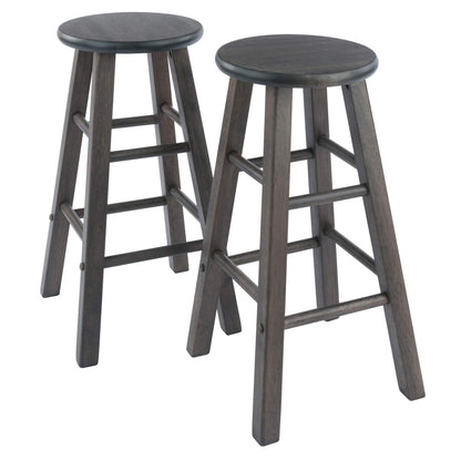STOOL_SEATING | CasaFoyer  Wood Element Counter Stool Set | Oyster Gray | 2-Pc Set | Solid Wood | 220lbs Weight Capacity | Stable & Stylish | Multiple Finishes | casafoyer.myshopify.com