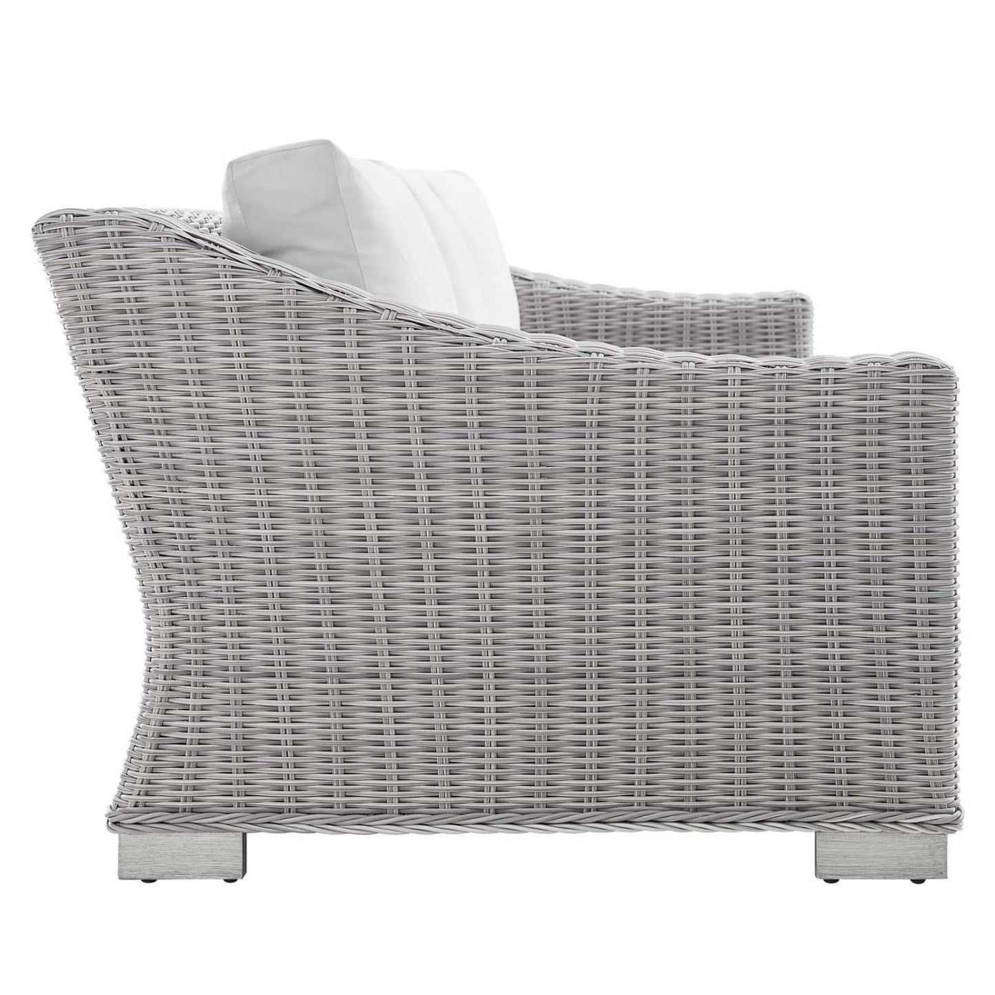 sofas | CasaFoyer Conway Outdoor Patio Wicker Rattan Sofa | Stylish & Comfortable | UV-Resistant | Powder-Coated Aluminum Frame | Sunbrella Fabric | 900 lbs Capacity | casafoyer.myshopify.com