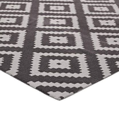 area rugs | CasaFoyer Alika Abstract Diamond Trellis Area Rug | Modern Design | Soft Polyester Microfiber | Durable Jute Bottom | Stain Resistant | Easy to Maintain | 5x8 | Ivory and Charcoal | casafoyer.myshopify.com
