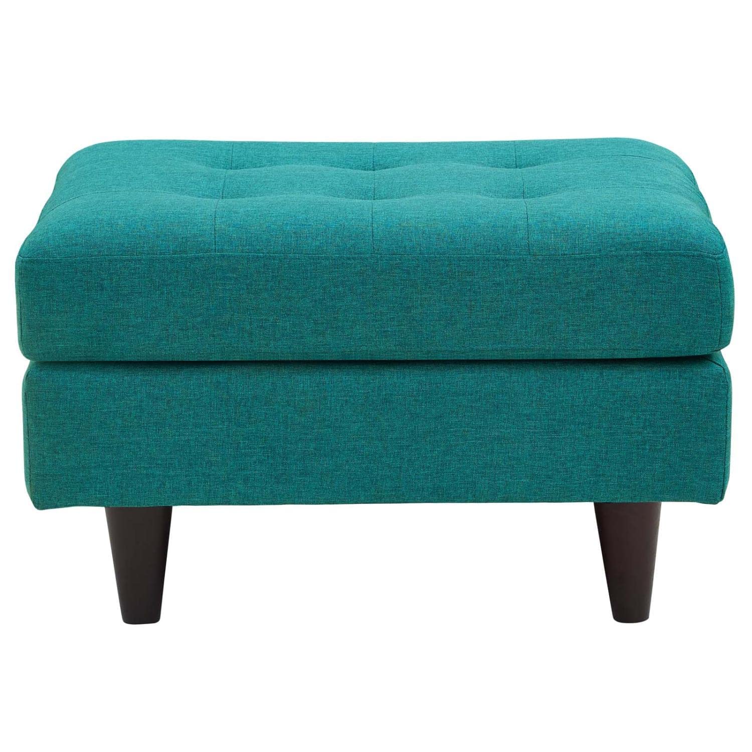 ottomans | CasaFoyer Empress Mid-Century Style Ottoman | Ultimate Comfort & Style | High-Quality Fabric | Plush Foam Padding | Stained Hardwood Legs | Box Design | Tranquil Ambiance | casafoyer.myshopify.com
