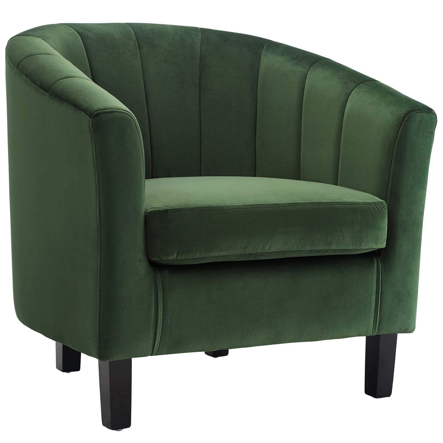 home office desk chairs | CasaFoyer Prospect Performance Velvet Armchair | Modern Barrel Back Design | Stain-Resistant Fabric | Elegant Channel Tufting | Retro Modern Elements | Densely Padded | Set of 1 | casafoyer.myshopify.com