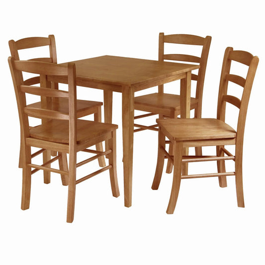 childrens table and chair sets | CasaFoyer Groveland Square Dining Set | Compact & Versatile Furniture | Solid Wood, Light Oak Finish | Includes Table & 4 Chairs | casafoyer.myshopify.com