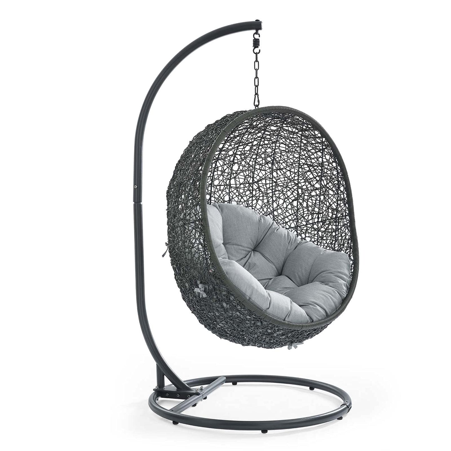 porch swings | Ergode Hide Outdoor Patio Swing Chair | Synthetic Rattan Weave | All-Weather Cushion | Powder-Coated Steel Frame | UV Resistant | Perfect for Patio, Backyard, Porch, Poolside | Indoor Lounge, Living, Bedroom | Includes Cloak Swing Chair | casafoyer.myshopify.com