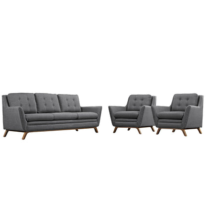 kitchen and dining room sets | CasaFoyer Beguile Collection | Mid-Century Style | Upholstered Living Room Set | Gray | casafoyer.myshopify.com
