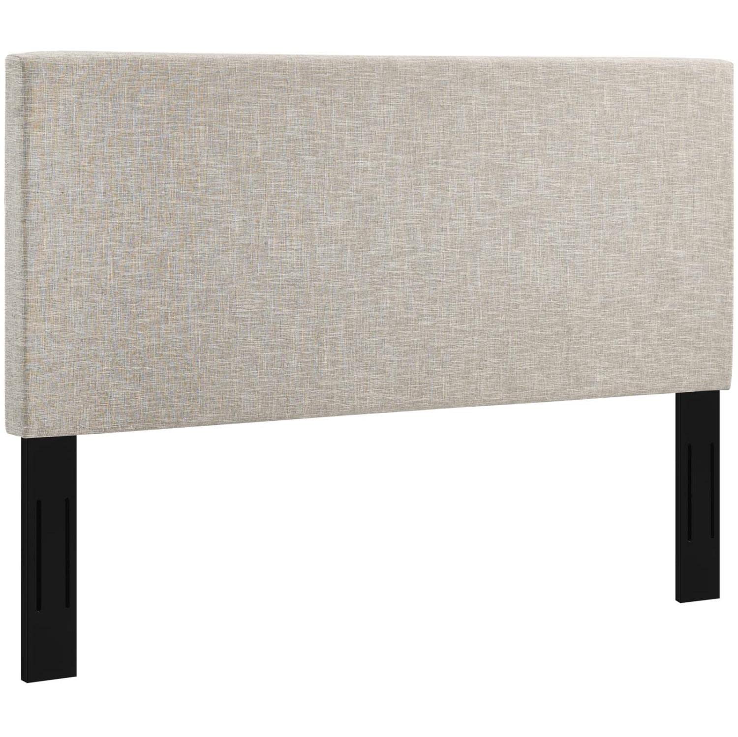 Bed | CasaFoyer Claire King and Cali/California King Headboard | Luxurious Upholstered Linen Fabric | Adjustable Height | Beige | casafoyer.myshopify.com