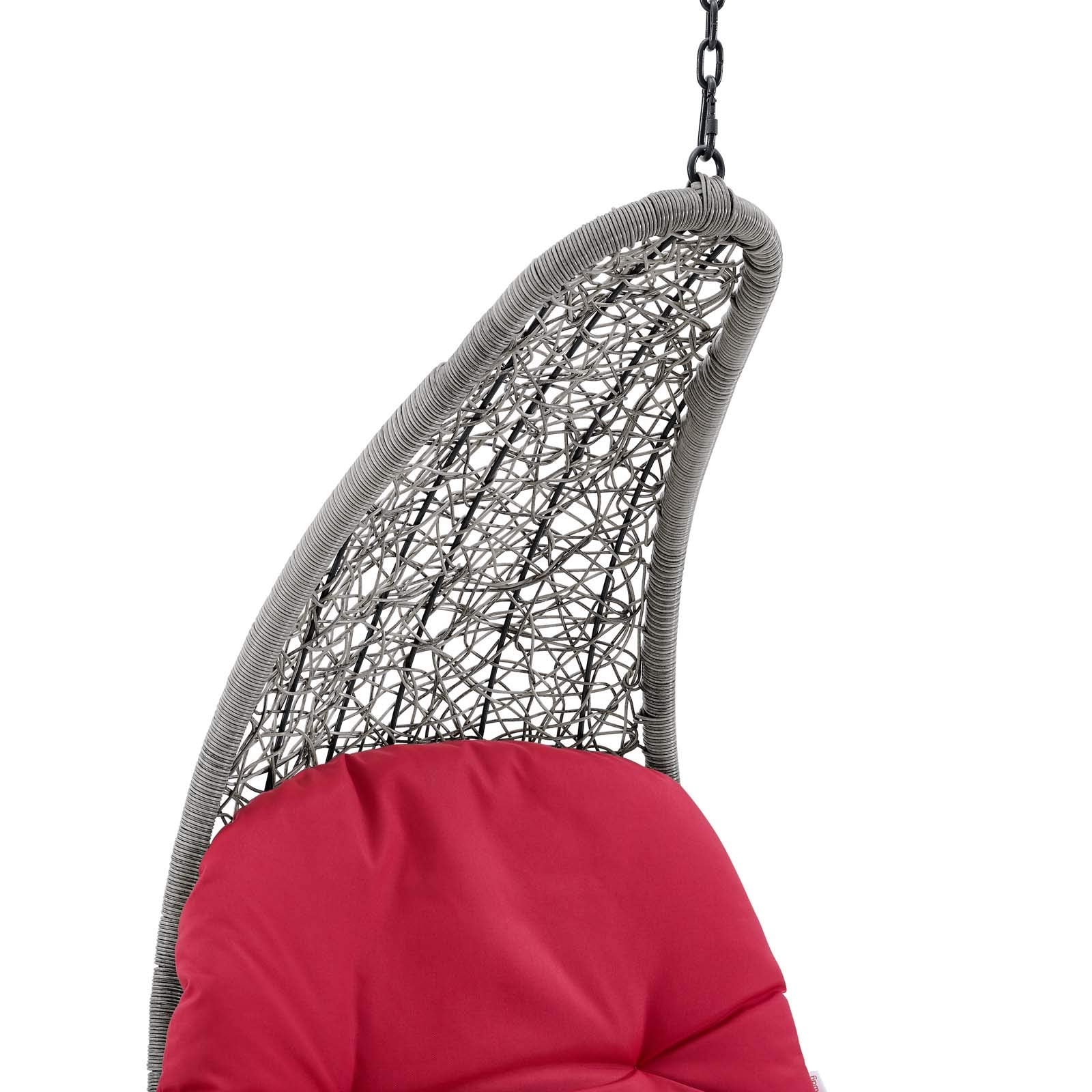 executive chairs | CasaFoyer Landscape Outdoor Patio Hanging Chaise Lounge Swing Chair | Stylish Gray & Tan Rattan Weave | Durable All-Weather Cushion | Contemporary Design | Perfect for Patio, Backyard, Porch, Poolside | casafoyer.myshopify.com