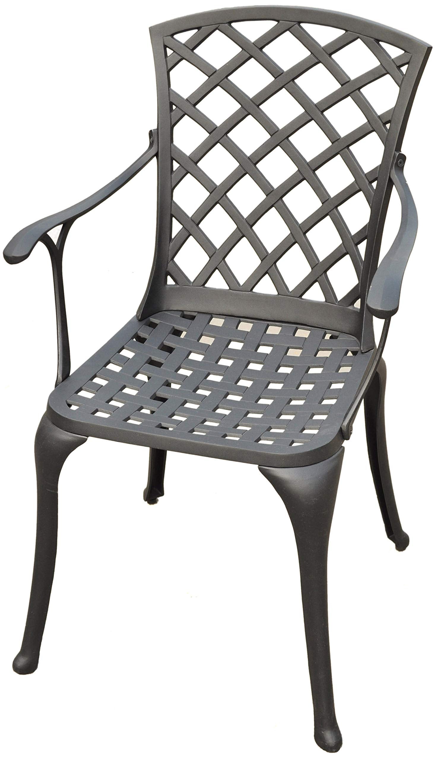 Dining Table | Premium Aluminum Outdoor Dining Set | Cool & Comfortable Experience | Stylish & Durable | Charcoal Black Finish | Ergonomic High Back Chairs | casafoyer.myshopify.com