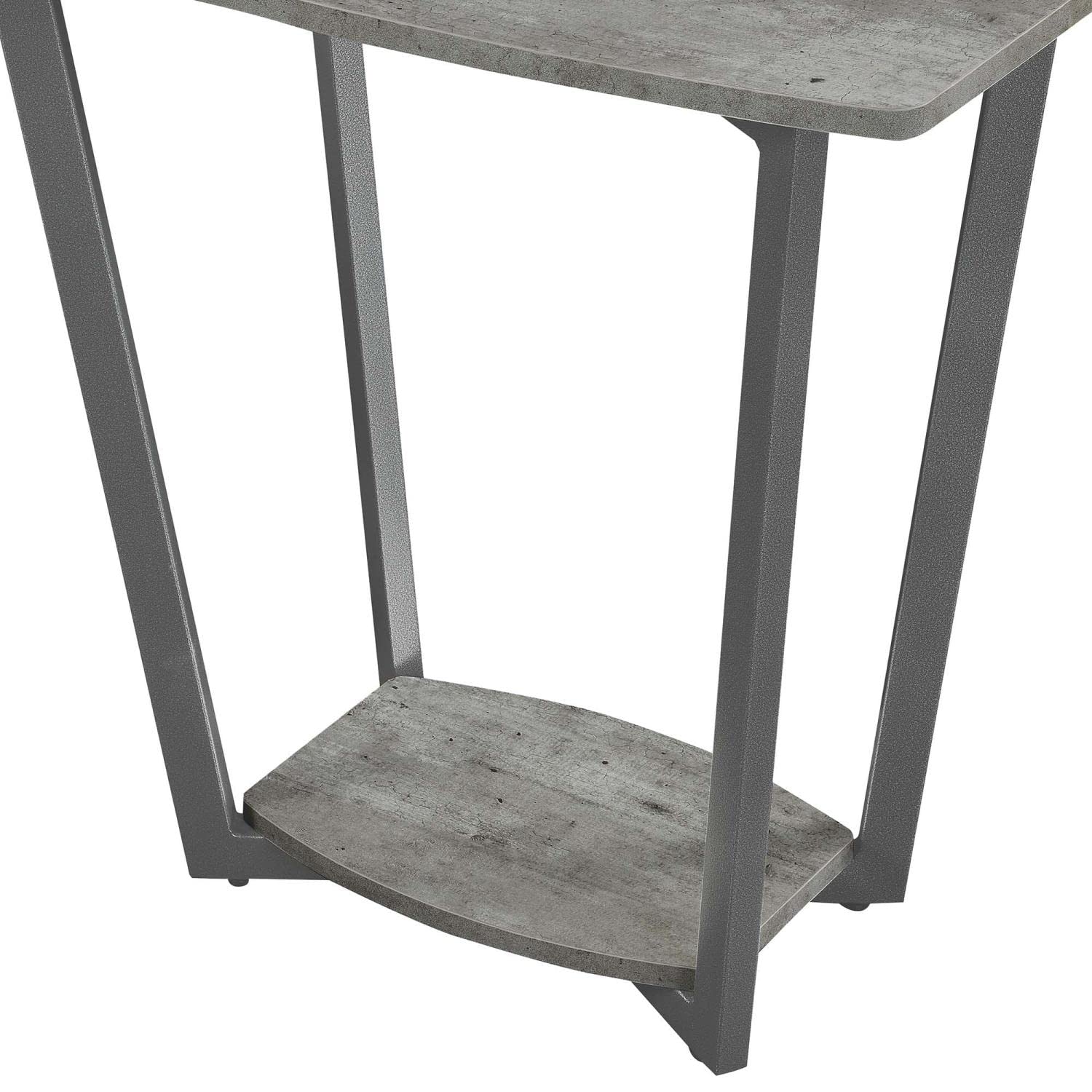 TABLE | Graystone End Table with Shelf by Ergode | Urban Industrial Design | Sturdy Metal Frame | Open Concept Bottom Shelf | Long-lasting Durability | Perfect for Displaying Collectibles | Explore Graystone Collection for a Cohesive Look | casafoyer.myshopify.com