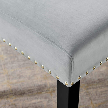 home office desk chairs | CasaFoyer Parcel Upholstered Performance Velvet Dining Side Chairs | Vintage Modern Design | Stain-Resistant | Nailhead Trim | Dense Foam Padding | Solid Rubberwood Legs | 285 lbs Weight Capacity | Easy Assembly | casafoyer.myshopify.com