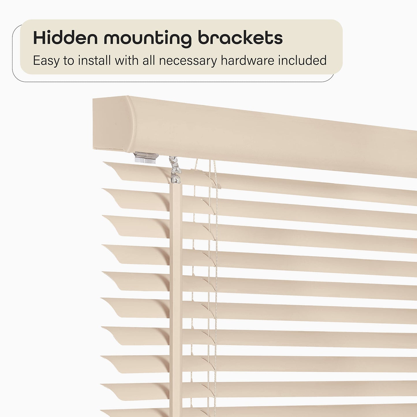 window treatment horizontal blinds | CasaFoyer Cordless GII Morningstar 1 PVC Blind | Durable, Modern Style | Child & Pet Safe | Easy Height & Sunlight Control | Mount Inside/Outside/Ceiling | 44x64, Alabaster | casafoyer.myshopify.com