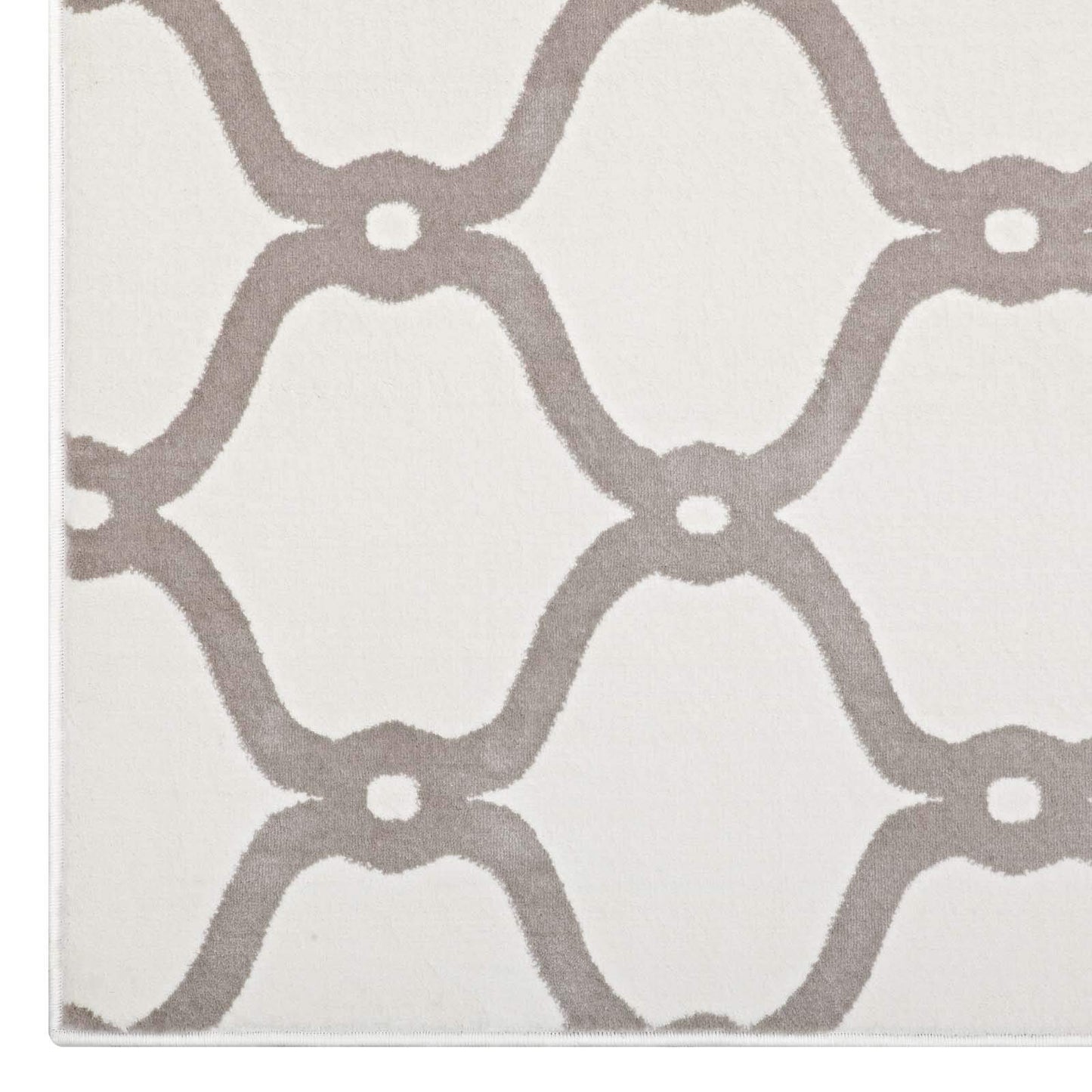 area rugs | CasaFoyer Beltara Chain Link Transitional Trellis Area Rug | Durable, Stain Resistant, Easy to Clean | 8x10 Beige/Ivory | casafoyer.myshopify.com