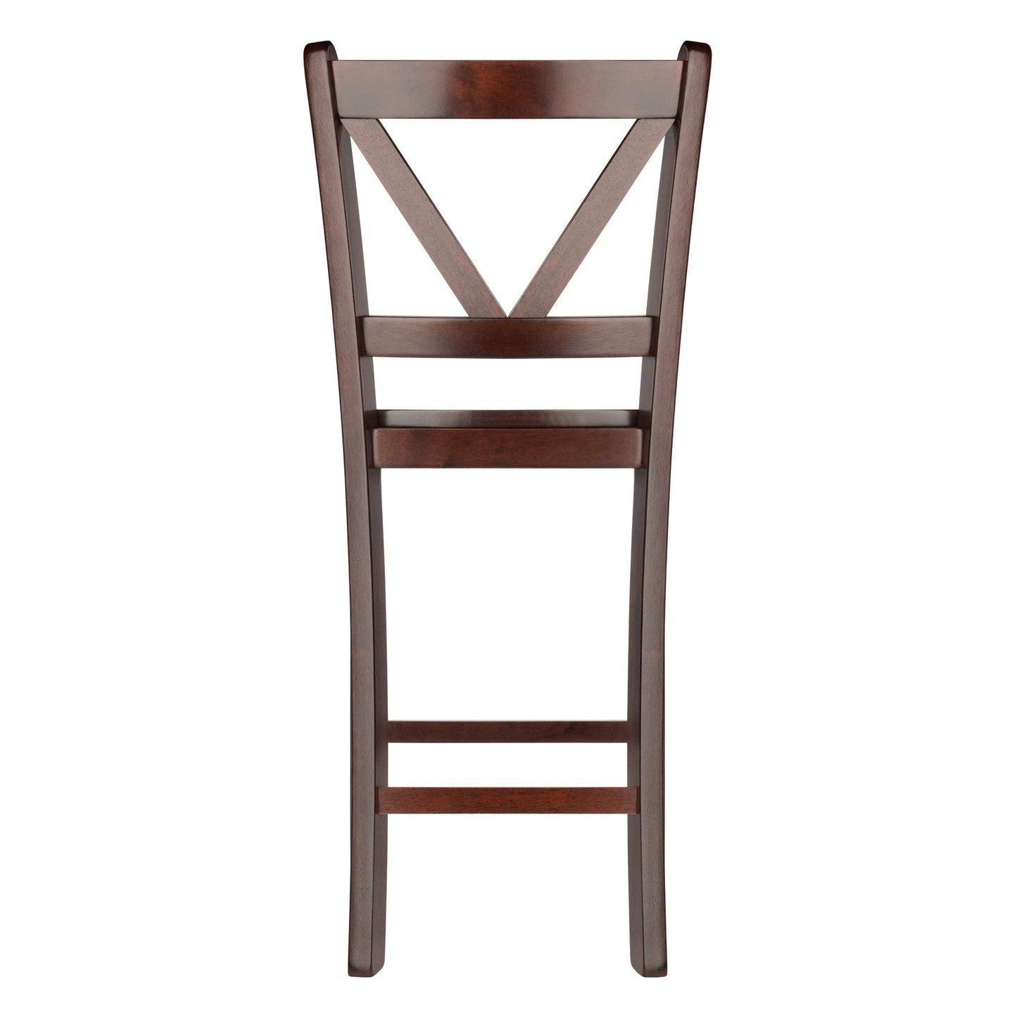 STOOL_SEATING | CasaFoyer  Wood Victor V-Back Counter Stools - Set of 2 | Antique Walnut Finish | Solid Beech Wood | 16.54 W x 15.55 D | 23.98 H | casafoyer.myshopify.com