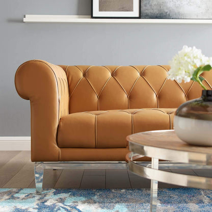 sofas | CasaFoyer Idyll Leather Chesterfield Sofa | Ultimate Luxury | Soft Leather Upholstery | Rolled Arms | Tufted Button Accents | 84 inches | Sturdy Stainless Steel Frame | 900 lbs Weight Capacity | casafoyer.myshopify.com