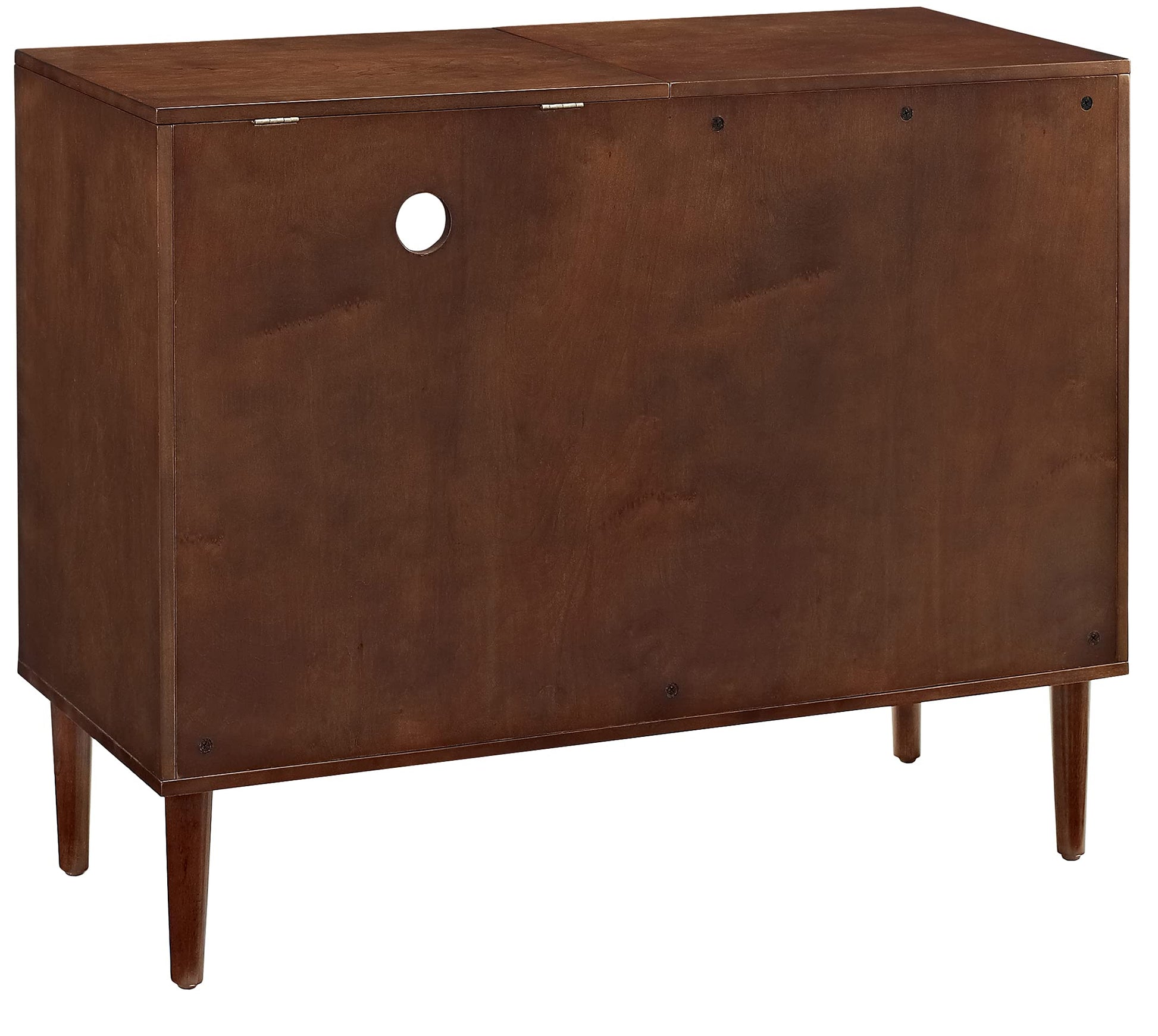 TABLE | Ergodes Everett Media Console | Sleek Mid-Century Design | Record Player Compatible | Hidden Turntable Compartment | Organized Storage | Mahogany Finish | casafoyer.myshopify.com