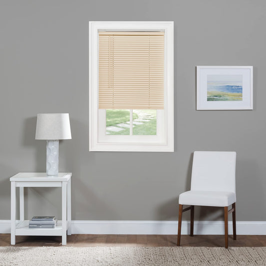 window treatment horizontal blinds | CasaFoyer Cordless GII Morningstar 1 PVC Blind | Light Filtering & Privacy | Child & Pet Safe | Easy Installation | Alabaster | 60x64 | casafoyer.myshopify.com