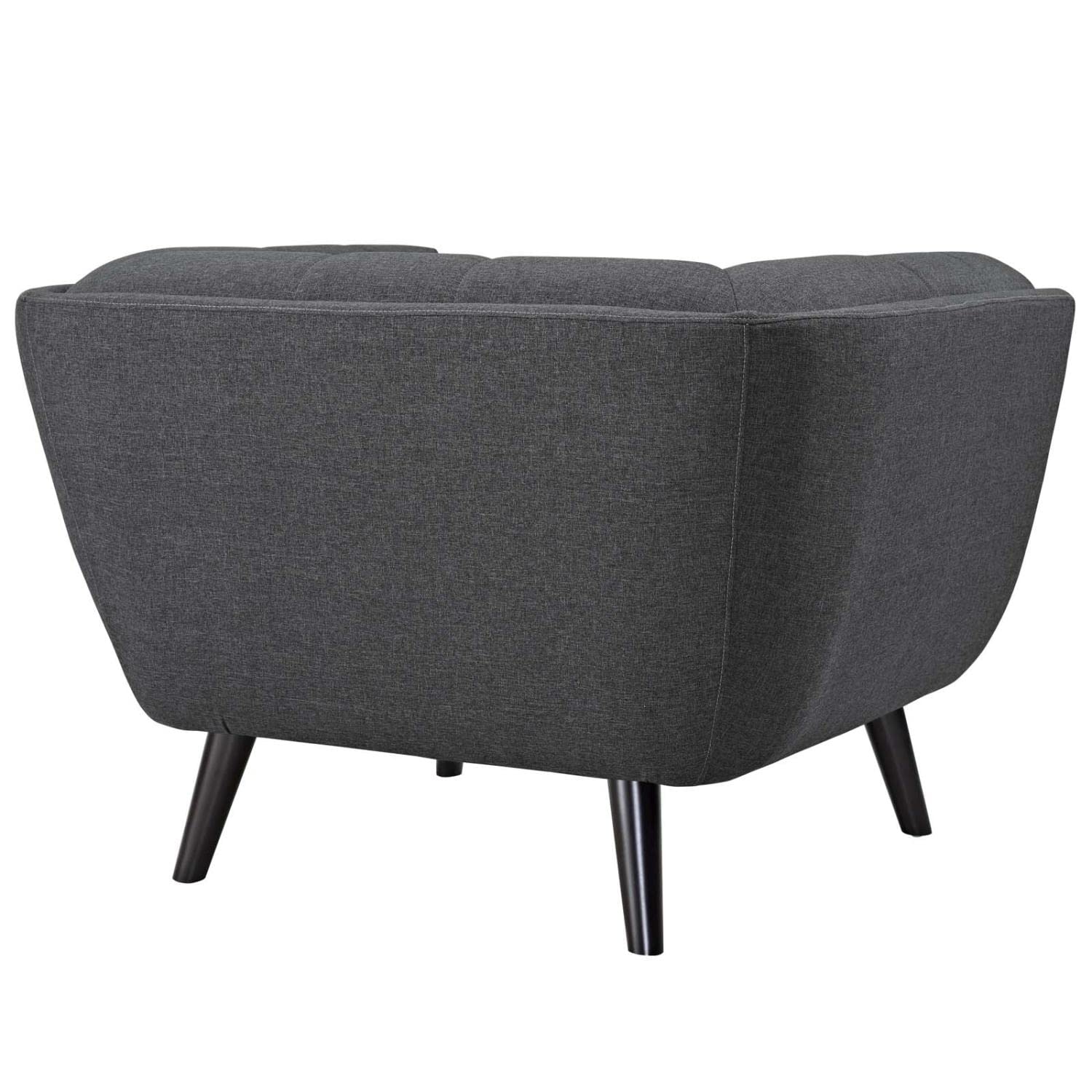 kitchen and dining room sets | CasaFoyer Bestow Collection | Upholstered Sofa & Armchair Set - Gray | Polyester Fabric | Button Tufting | Splayed Legs | Mid-Century Modern Farmhouse | 3 Piece | casafoyer.myshopify.com