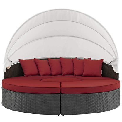 Patio Furniture Sets | Sojourn Outdoor Patio Furniture Collection | Sectional Sofa Daybed with Sunbrella Cushions | Retractable Canopy | Ottomans | casafoyer.myshopify.com