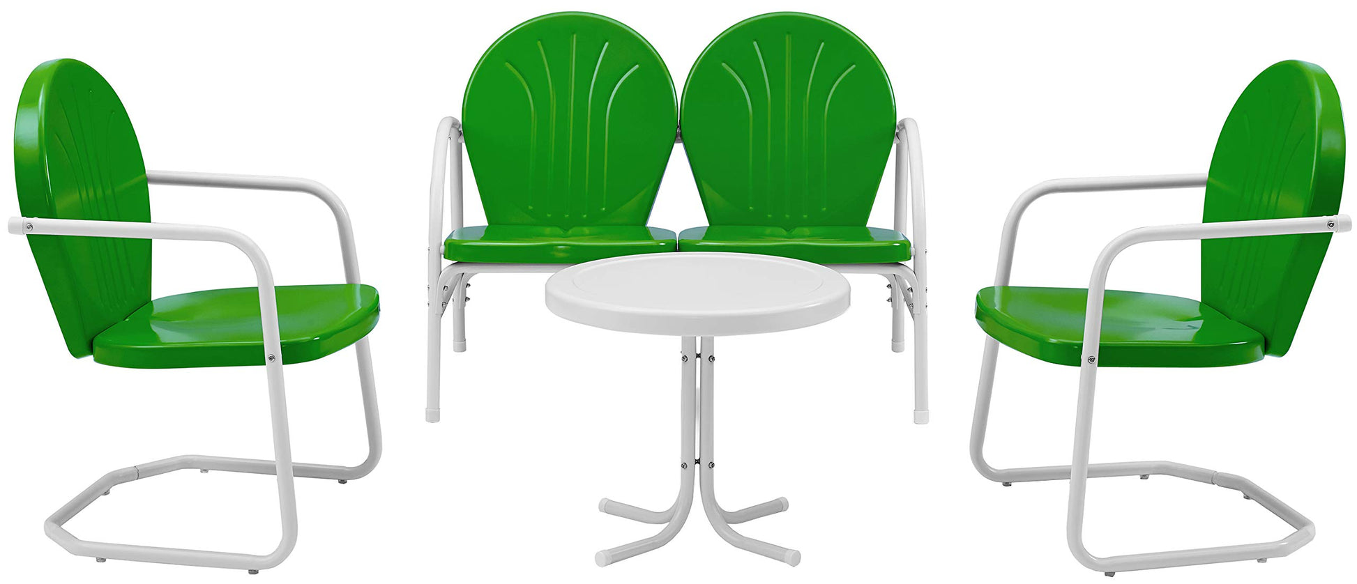 Patio Furniture Sets | Griffith Metal Outdoor Furniture Set | Nostalgic Charm, Durable & Stylish | Loveseat, 2 Chairs & Side Table | Ultimate Relaxation | casafoyer.myshopify.com