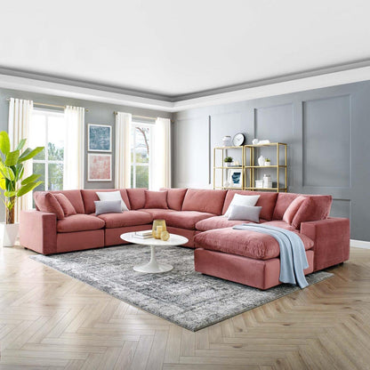 sofas | CasaFoyer Commix Luxurious Sectional Sofa | Elegant, Plush, Durable | Includes Ottoman, Armless & Corner Chairs | Stain-Resistant Velvet | casafoyer.myshopify.com