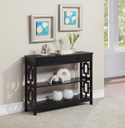 TABLE | Town Square 1 Drawer Console Table with Shelves | Versatile Entryway or Hall Table | Durable Particle Board | Multiple Finishes | Ergode | casafoyer.myshopify.com