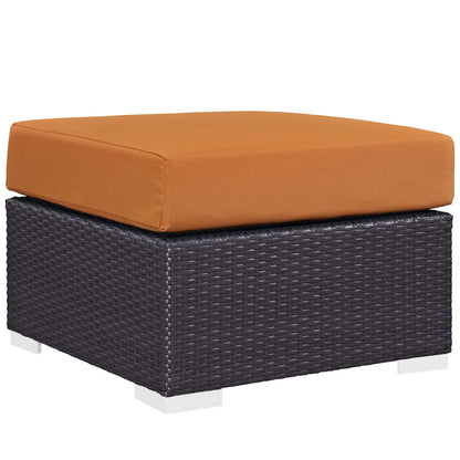 kitchen and dining room sets | CasaFoyer Convene Outdoor Sectional Set | Synthetic Rattan | Aluminum Frame | Weather-Resistant Cushions | Includes Ottoman & Armchairs | casafoyer.myshopify.com