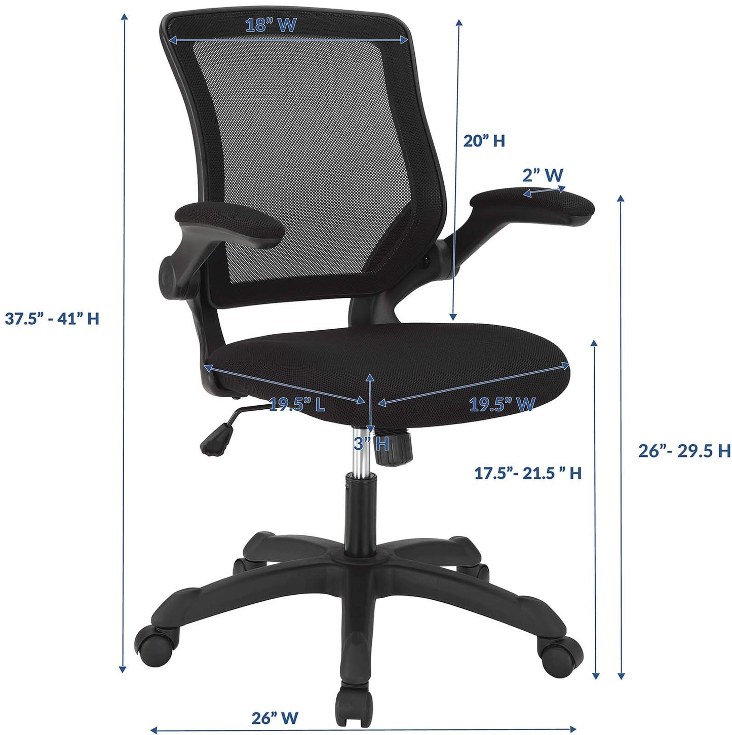 home office desk chairs | CasaFoyer Veer Mesh Office Chair | Ultimate Comfort & Functionality | Breathable Back | Waterfall Seat | 90-Degree Rotating Armrests | Tilt & Tension Control | Pneumatic Lift | Dual-Wheel Casters | Orange | casafoyer.myshopify.com