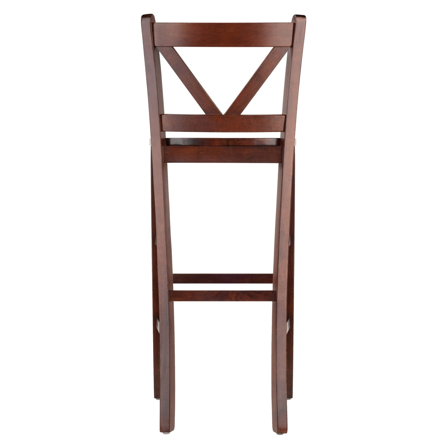STOOL_SEATING | CasaFoyer  Wood Victor V-Back Bar Stools - Set of 2 | Antique Walnut Finish | Solid Beech Wood | 30 Height | Comfortable Seats | Stable & Stylish | Easy Assembly | casafoyer.myshopify.com