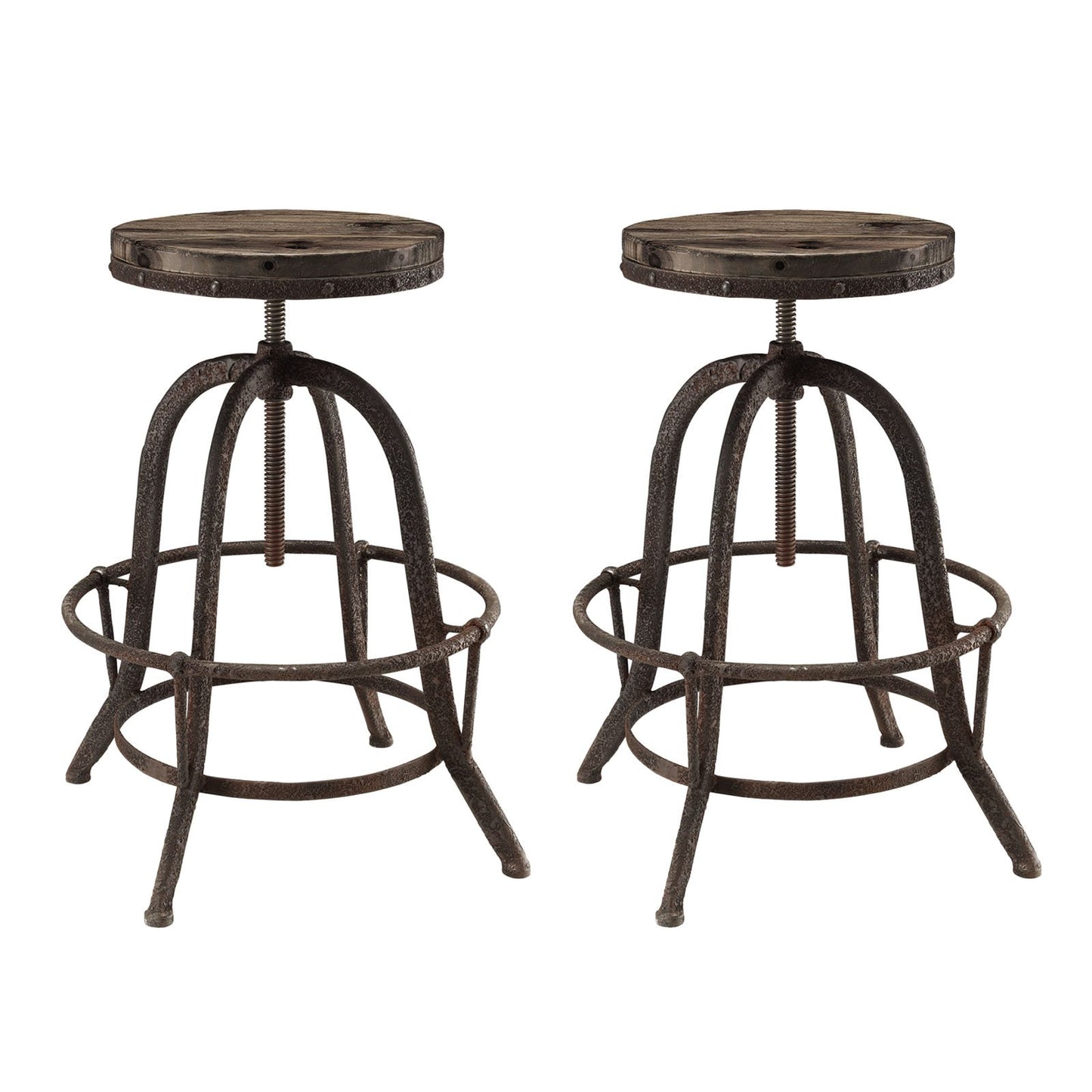 barstools | CasaFoyer Collect Wood Top Counter Stool | Set of 2 | Industrial Modern Design | Pine Wood | Cast Iron Stand | Foot Ring | Timeless Addition | casafoyer.myshopify.com