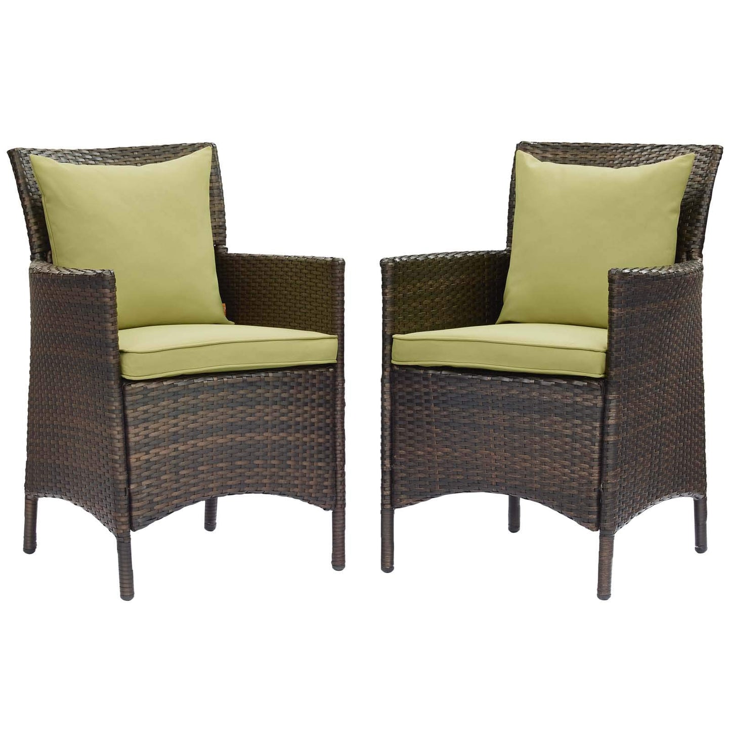 patio bistro sets | CasaFoyer Conduit Outdoor Patio Dining Armchair Set of 2 | Transitional Style | Durable Aluminum Frames | UV-Resistant Wicker Rattan | Comfortable Cushions | All-Weather Design | casafoyer.myshopify.com