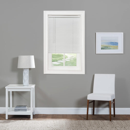 window treatment horizontal blinds | CasaFoyer Cordless GII Morningstar 1 PVC Blind | Light Filtering & Privacy | Child & Pet Safe | Easy Height & Sunlight Control | Hidden Mounting Brackets | White | 36x72 | casafoyer.myshopify.com