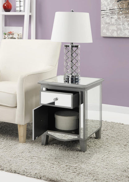 CABINET | Ergode Gold Coast Park Lane Mirrored End Table | Storage Cabinet | Glamorous Accent Furniture | Durable MDF Construction | Easy Assembly | Explore Gold Coast Collection | casafoyer.myshopify.com