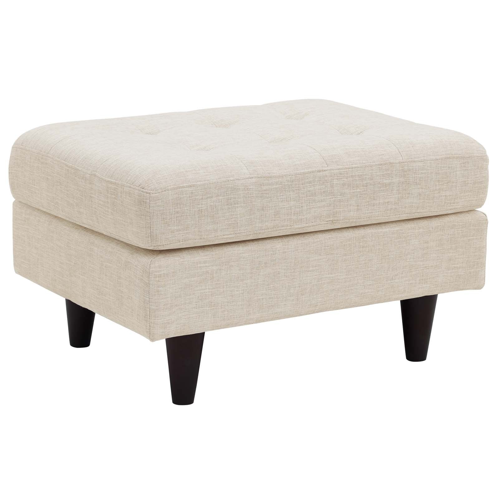 ottomans | CasaFoyer Empress Mid-Century Style Ottoman | Ultimate Comfort & Style | High-Quality Fabric | Plush Foam Padding | Stained Hardwood Legs | Box Design & Tapered Legs | Calming Ambiance | casafoyer.myshopify.com