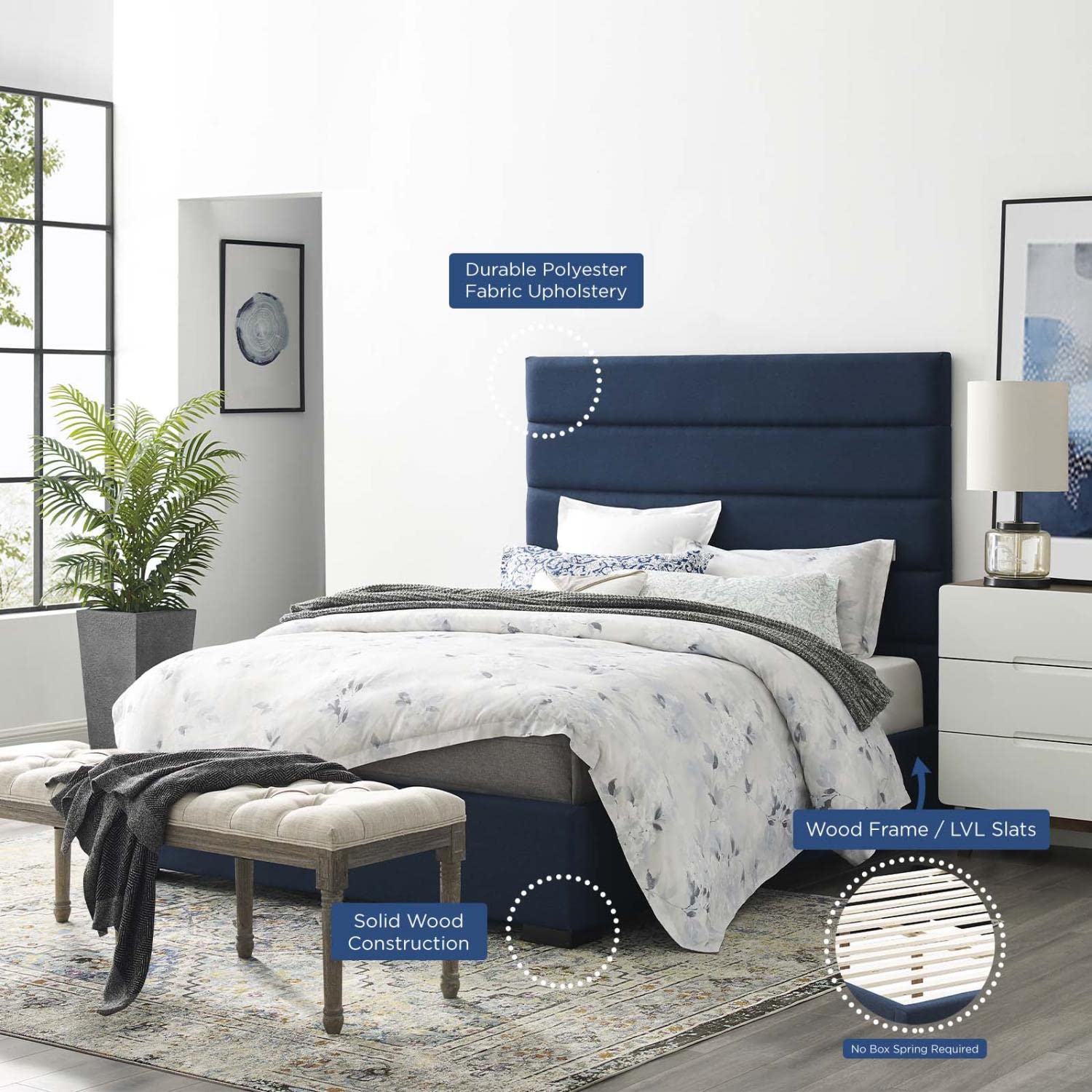 adjustable bed bases | CasaFoyer Genevieve Queen Platform Bed | Sleek Tufted Headboard | Plush Upholstery | Wood Slat Support | Beige | casafoyer.myshopify.com