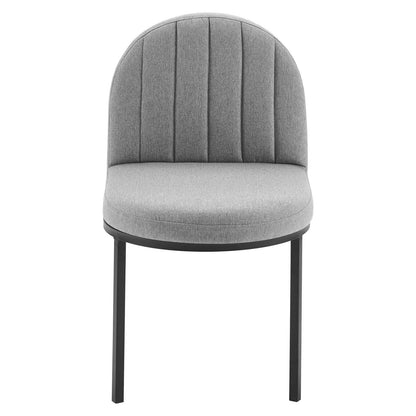 home office desk chairs | CasaFoyer Isla Channel Tufted Upholstered Dining Side Chair | Timeless Charm | Comfortable & Durable | Black Light Gray | 331 lbs Weight Capacity | casafoyer.myshopify.com
