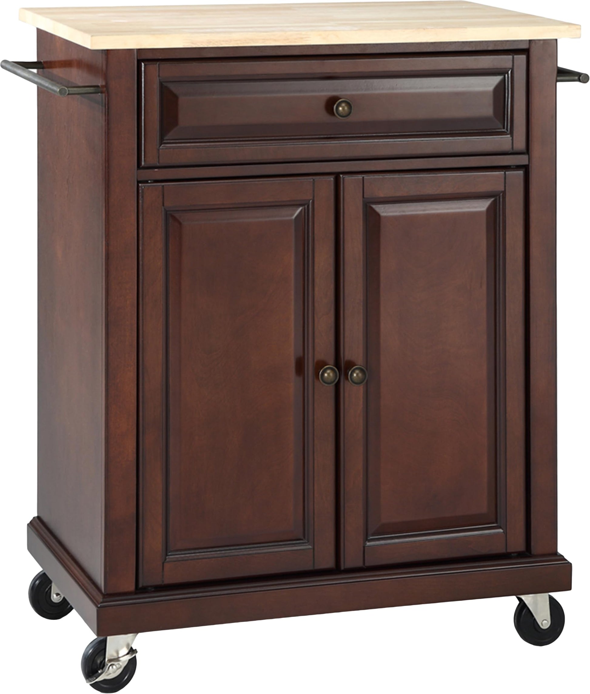 Kitchen Storage | Solid Hardwood Kitchen Island | Elegant Raised Panel Doors | Ample Storage | Vintage Mahogany Finish | casafoyer.myshopify.com