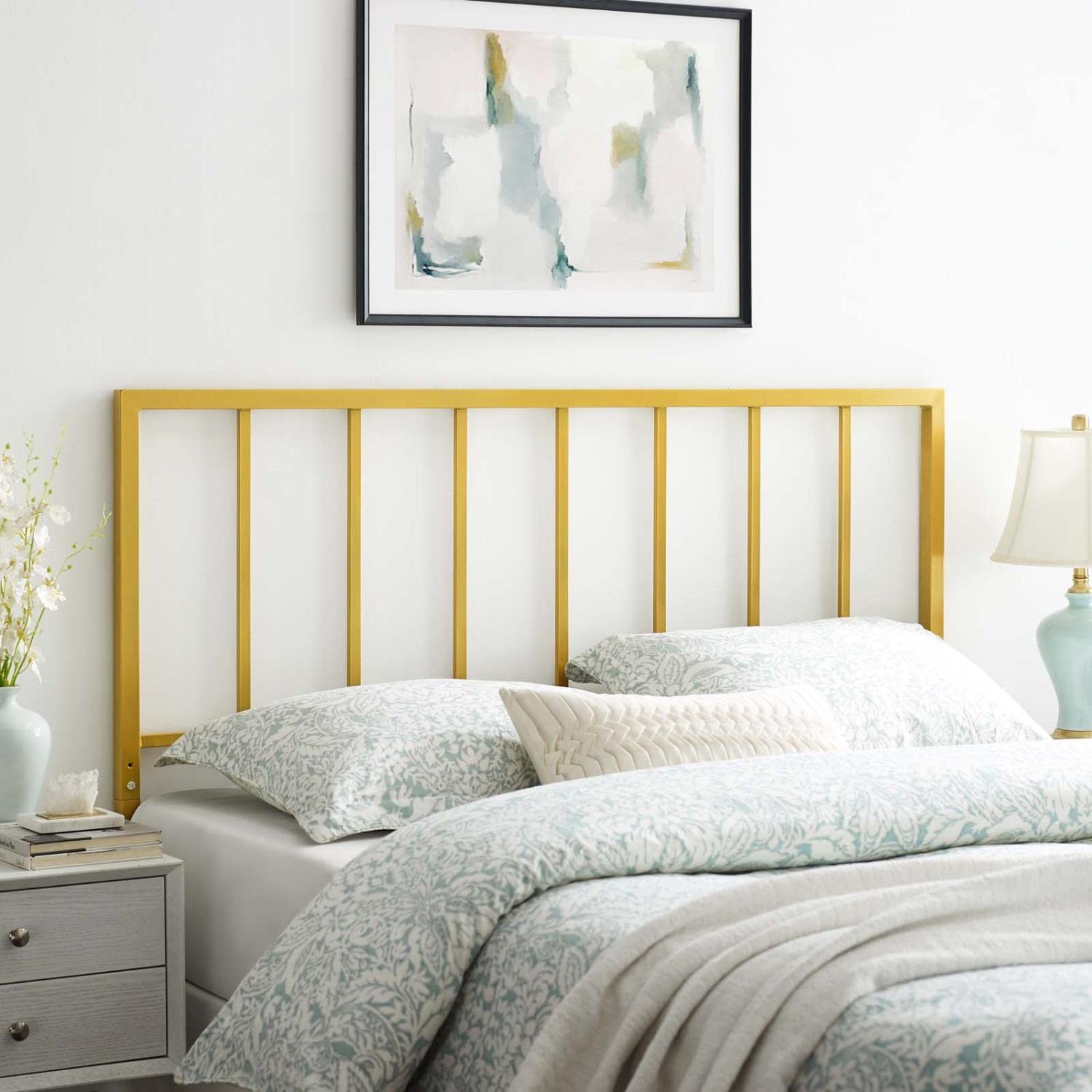headboards | CasaFoyer Tatum Metal Full Headboard | Sleek Design | Durable Iron Construction | Height-Adjustable | Easy Assembly | Enhance Teen or Guest Bedroom Ambiance | casafoyer.myshopify.com