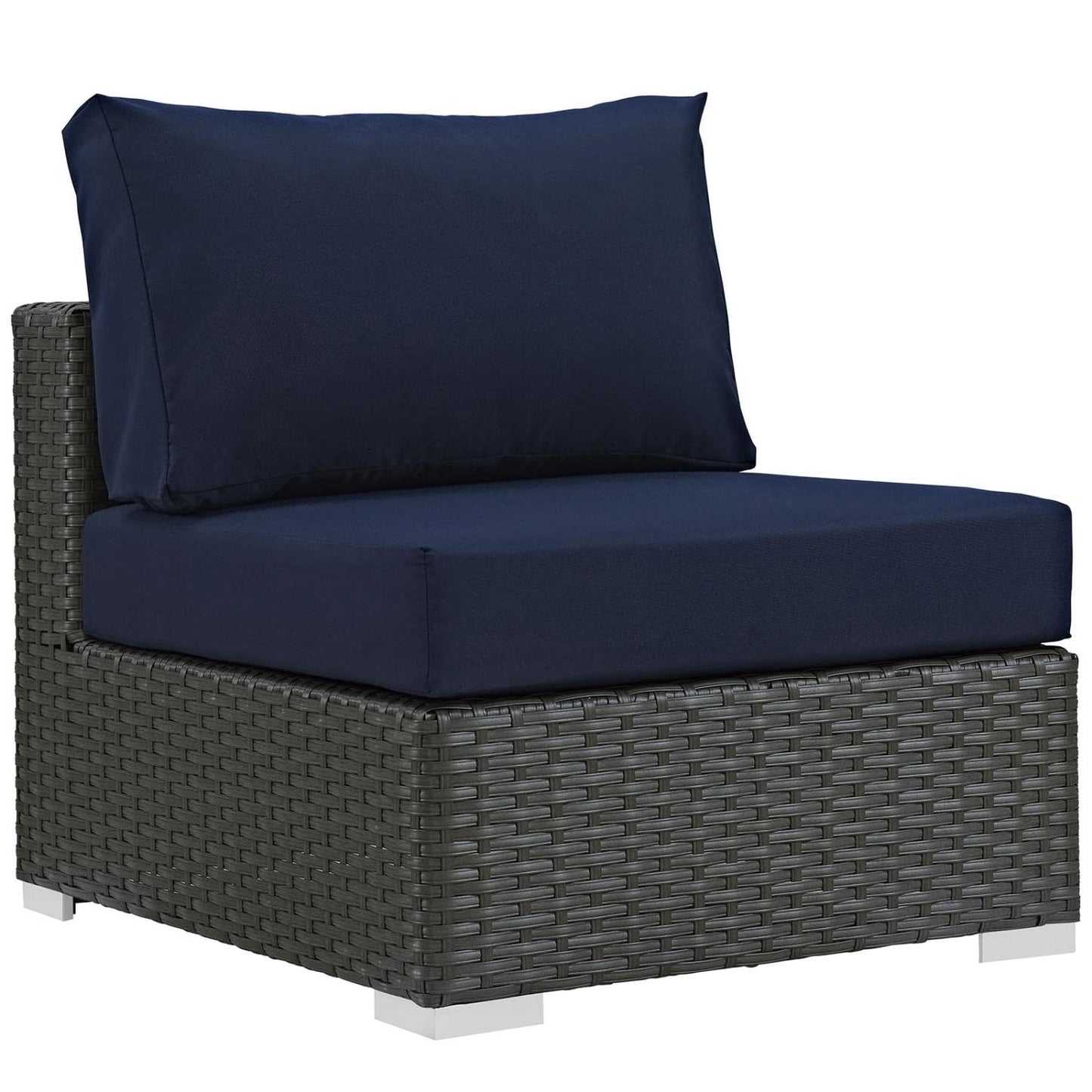 kitchen and dining room sets | CasaFoyer Sojourn Outdoor Patio Furniture Set | 7 Piece Sunbrella Sectional with Armless Chairs, Coffee Table, Corners | casafoyer.myshopify.com