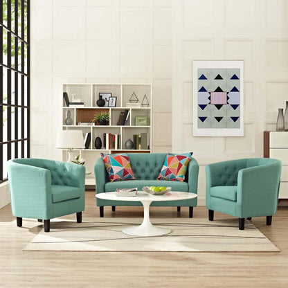 kitchen and dining room sets | CasaFoyer Prospect Button Tufted Upholstered Fabric Sofa Furniture Set | Luxury & Elegance | Classic Charm with Modern Twist | Includes Loveseat & Armchairs | Espresso Stained Legs | Non-Marking Foot Caps | Ideal for Cozy Living or Lounge Area | casafoyer.myshopify.com