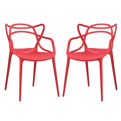 home office desk chairs | CasaFoyer Entangled Dining Chair Set of 2 | Unique Design | Molded Plastic | Fully Assembled | Easy-to-Clean Surface | Foot Caps | Authentic & Captivating | casafoyer.myshopify.com
