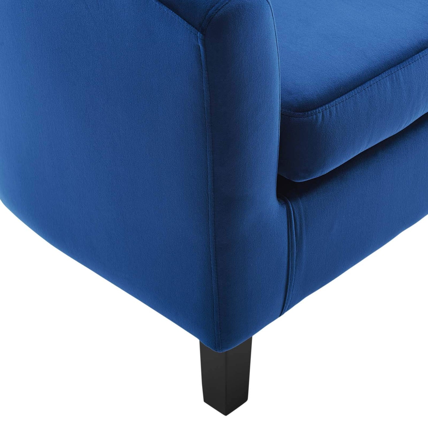 home office desk chairs | CasaFoyer Prospect Performance Velvet Lounge Accent Armchair | Stain-Resistant | Retro Modern Design | Ultimate Comfort | Navy | casafoyer.myshopify.com