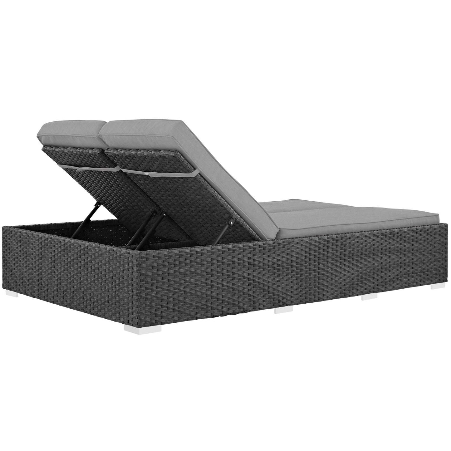 Patio Furniture Sets | Sojourn Outdoor Patio Double Chaise Lounge Chair | Sunbrella Fabric | Synthetic Rattan | UV Protection | Aluminum Frame | Ideal for Patio, Backyard, Poolside | casafoyer.myshopify.com