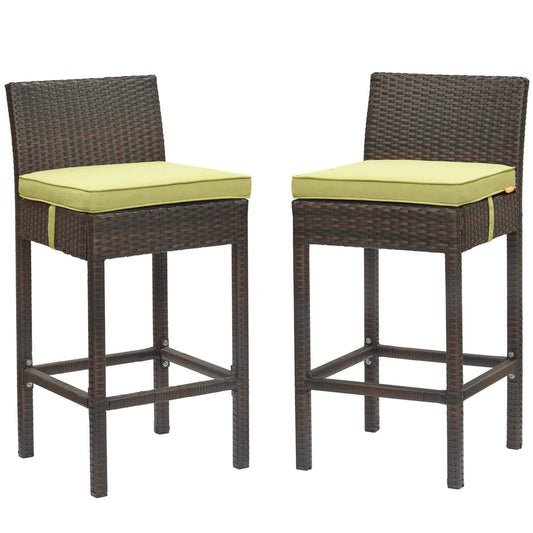 home office desk chairs | CasaFoyer Conduit Outdoor Patio Bar Stool Set | Wicker Rattan Design | Durable Aluminum Frame | Waterproof Cushions | Ideal for Outdoor Dining and Entertaining | Includes 2 Bar Stools and Cushions | casafoyer.myshopify.com