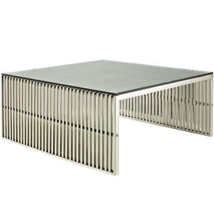 coffee tables | Ergode Gridiron Tubular Stainless Steel Bench | Sleek Design | Transformative Touch | Reception Rooms & Living Areas | casafoyer.myshopify.com